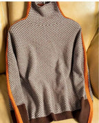 Tavienne | Women’s Herringbone Turtleneck Sweater