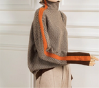 Tavienne | Women’s Herringbone Turtleneck Sweater
