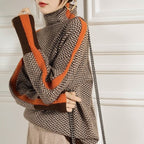 Tavienne | Women’s Herringbone Turtleneck Sweater