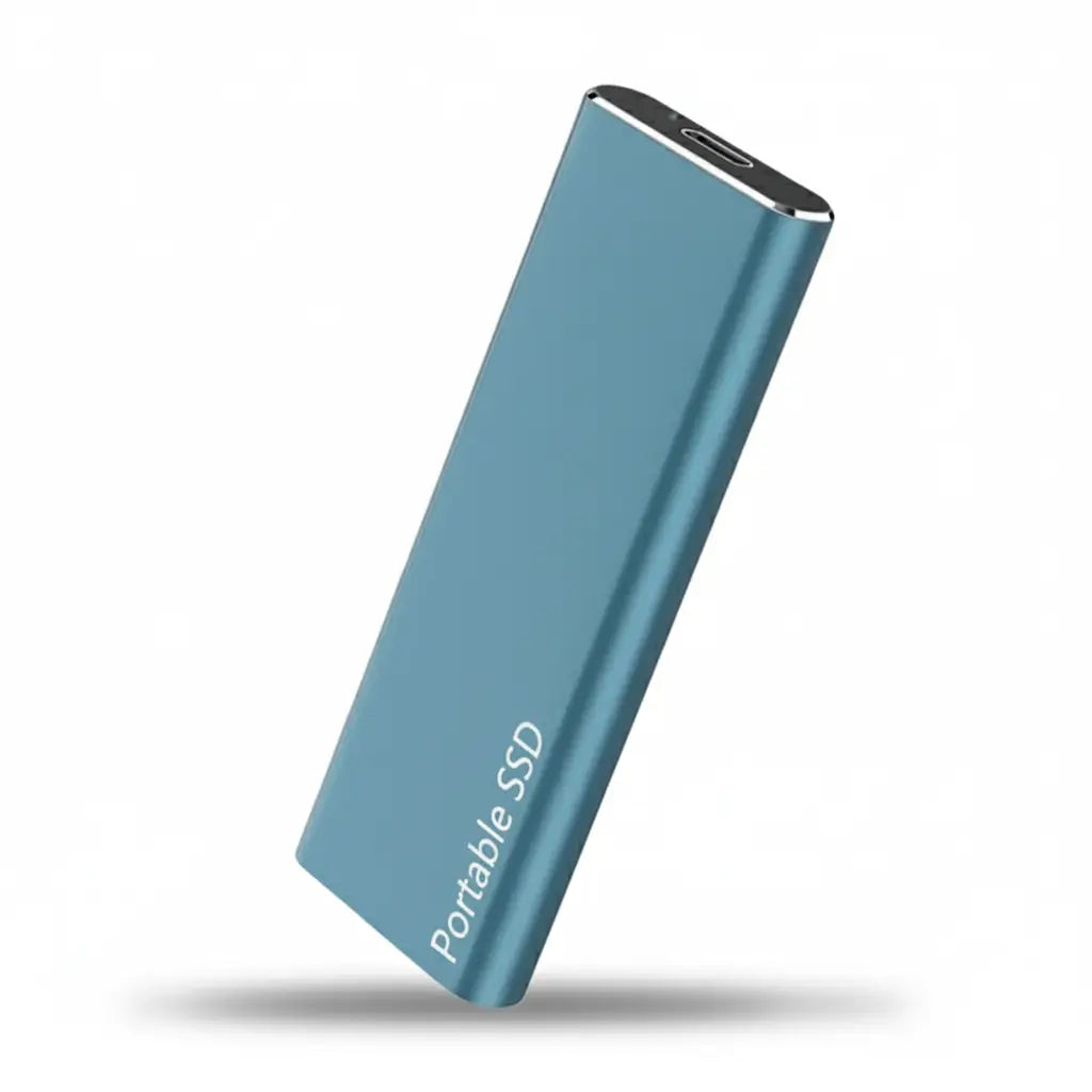 USB-C SSD connected to a smartphone for mobile file transfer