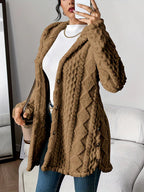 Lana | Women’s Plush Hooded Knit Cardigan