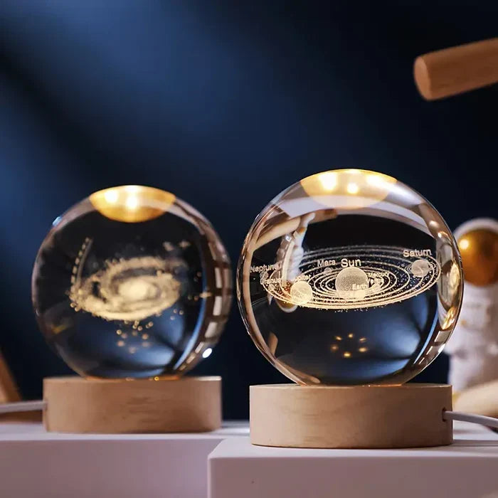 Relaxing ambient home lighting with the celestial sphere night light turned on