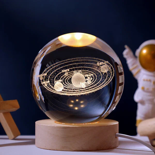 CelestialGlow Luminous Sphere displaying the complete Solar System design