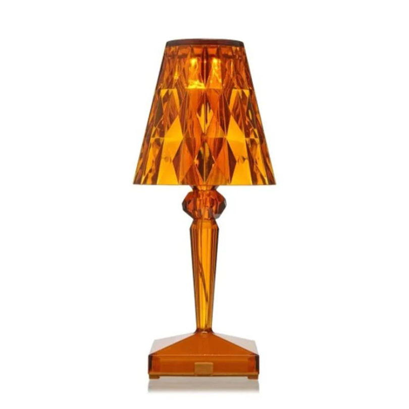 Modern crystal desk lamp adding glamour to home interior design