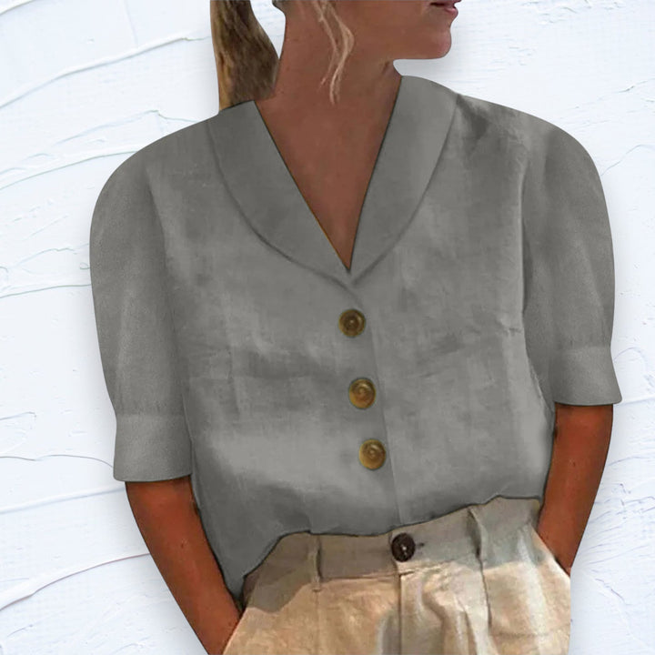 Women's chic collared button-down blouse in regular fit