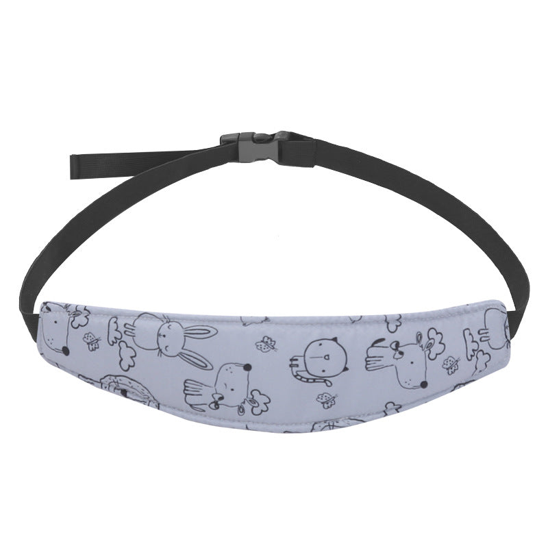 Adjustable car seat head strap for safe and comfortable baby travel