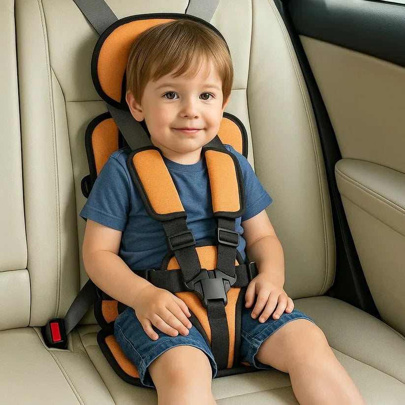Lightweight kids car seat installed securely in a vehicle backseat