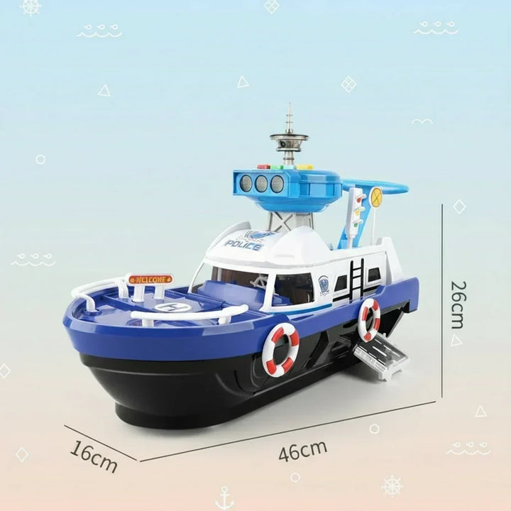 Educational light up toy boat for toddlers and young children