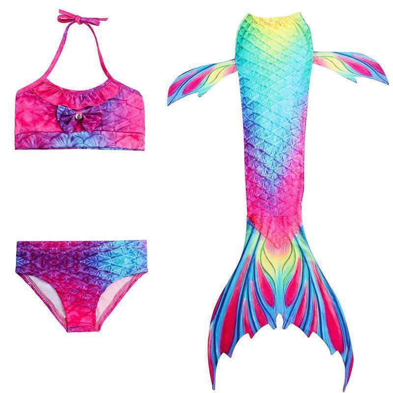 Kids swimwear bottoms with vibrant mermaid tail print design