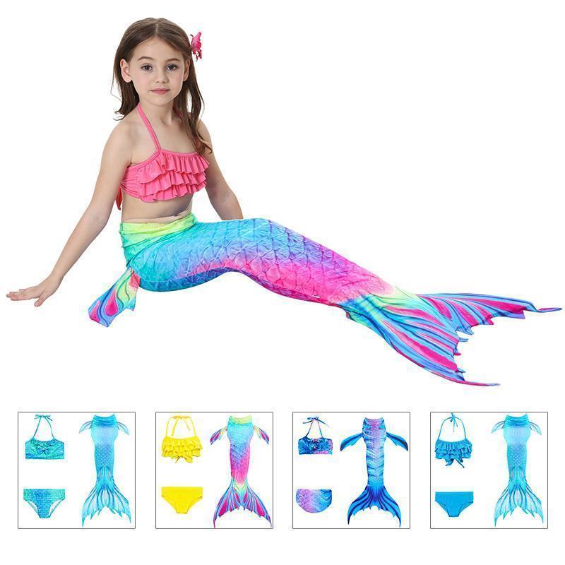 Girls bikini set back view showing comfortable elastic straps