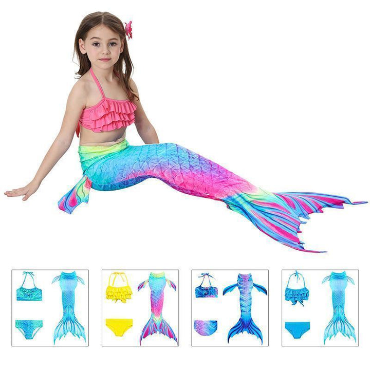 Girls bikini set back view showing comfortable elastic straps