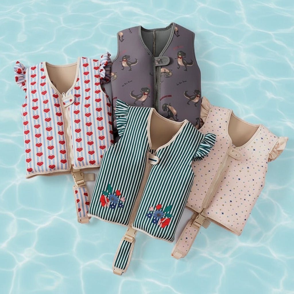 Water play accessory and pool safety vest designed for toddler swim float support