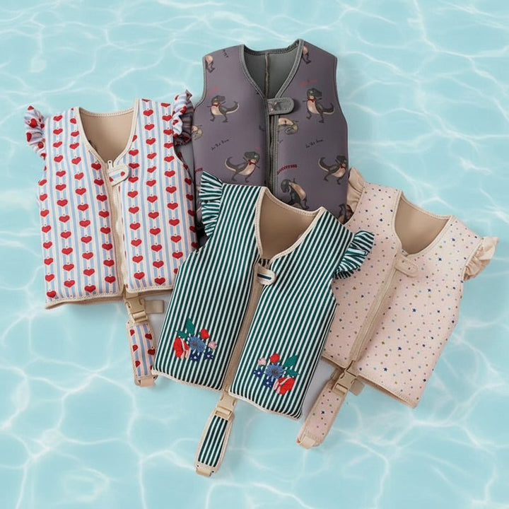 Water play accessory and pool safety vest designed for toddler swim float support