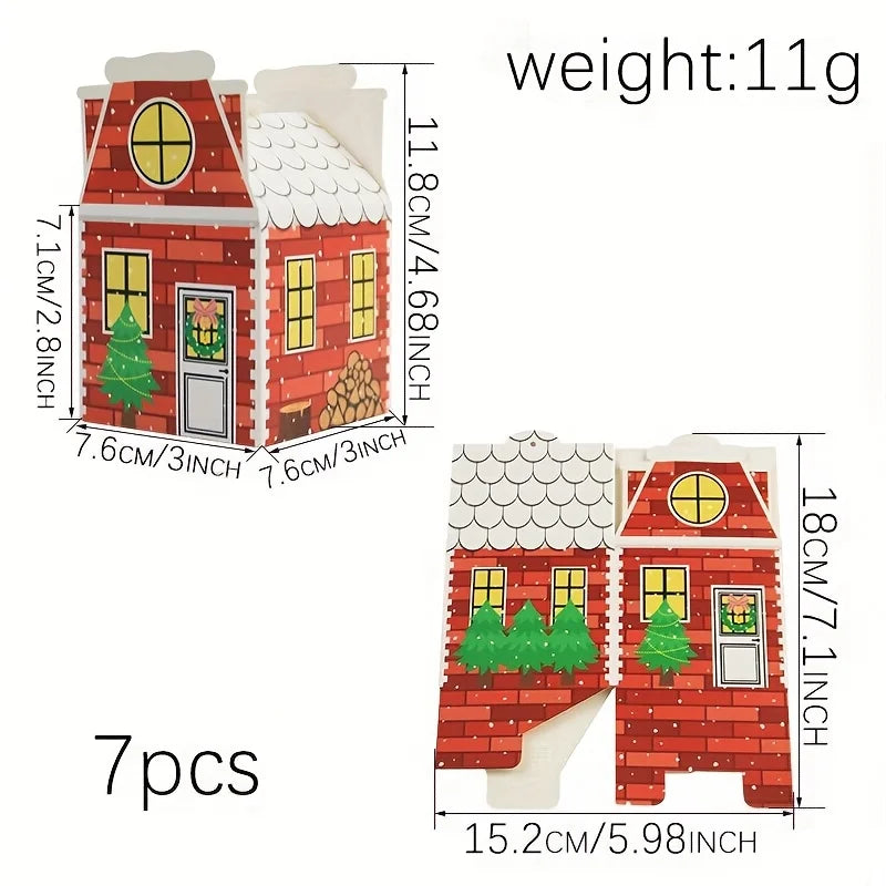 Dimensions and weight specifications for gingerbread house advent calendar boxes