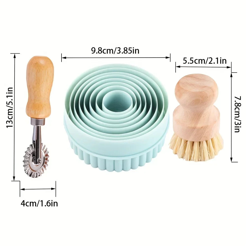 Ready-to-use wooden Christmas rolling pin displayed for holiday baking enthusiasts