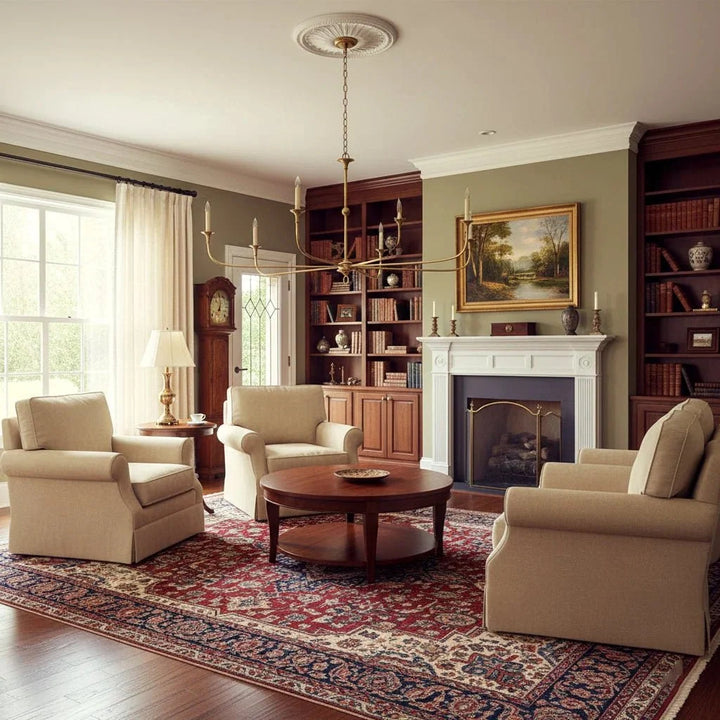 Elegant indoor lighting solution featuring polished brass finish