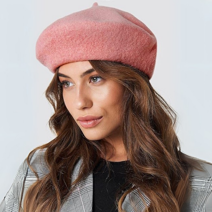 Fashionable warm headwear for stylish women