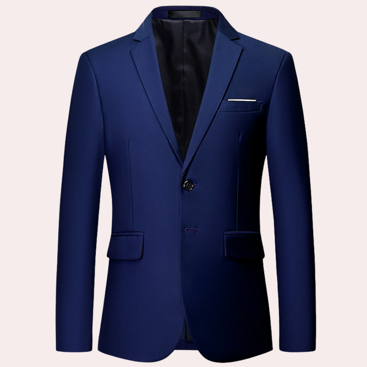 Interior lining and pocket detail of the formal business casual jacket