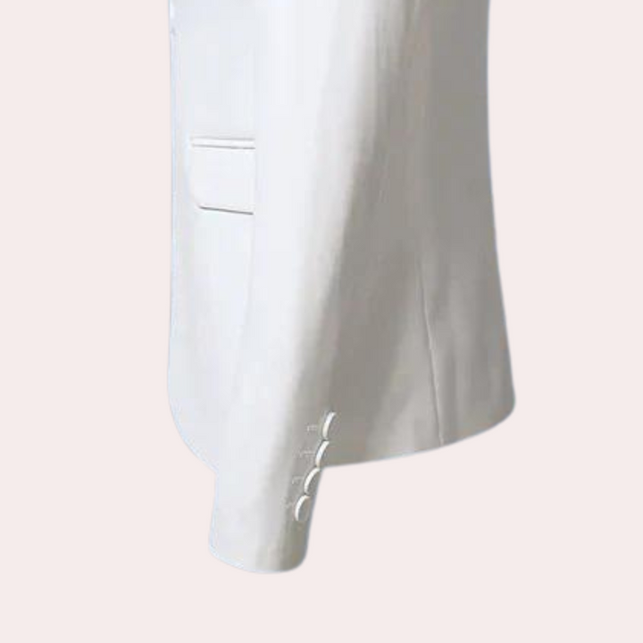 Men's blazer sleeve detail with buttons