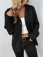 Crela | Women’s Hooded Button Front Cardigan