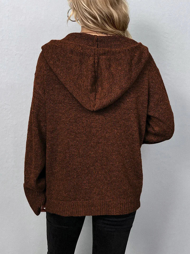 Crela | Women’s Hooded Button Front Cardigan