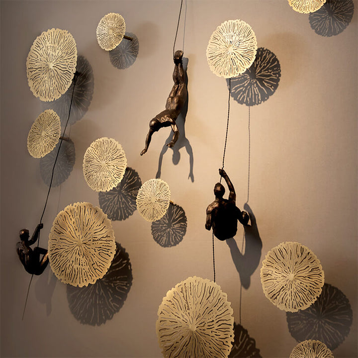 Industrial art hanging figurine demonstrating easy installation and secure mount