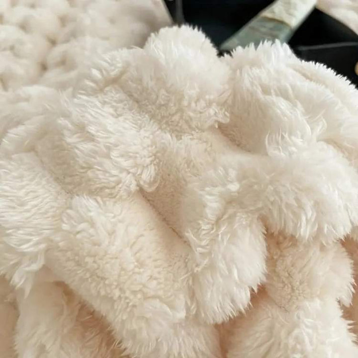 All season blanket laid flat displaying modern neutral tones for home comfort
