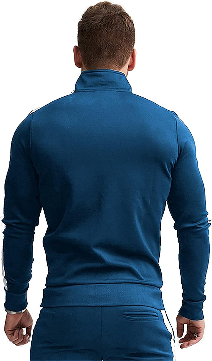 Athletic tracksuit in navy blue colorway for men