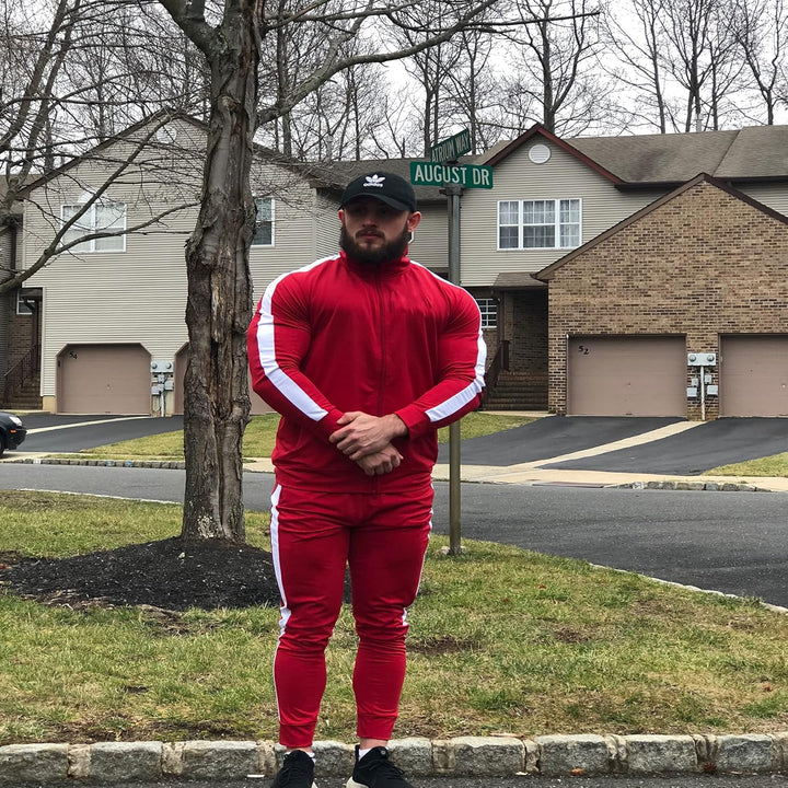 Mens jogging suit offering superior softness and durability