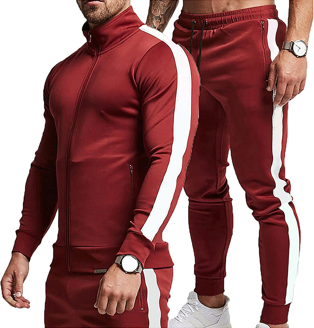 Casual wear tracksuit with zip-up jacket and matching pants