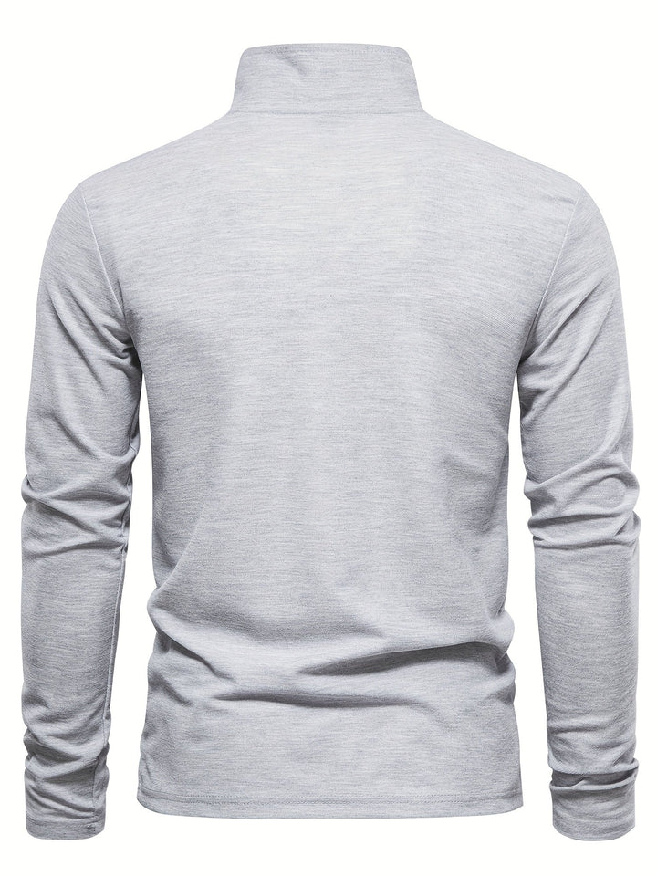 Mens casual wear long sleeve polo shirt