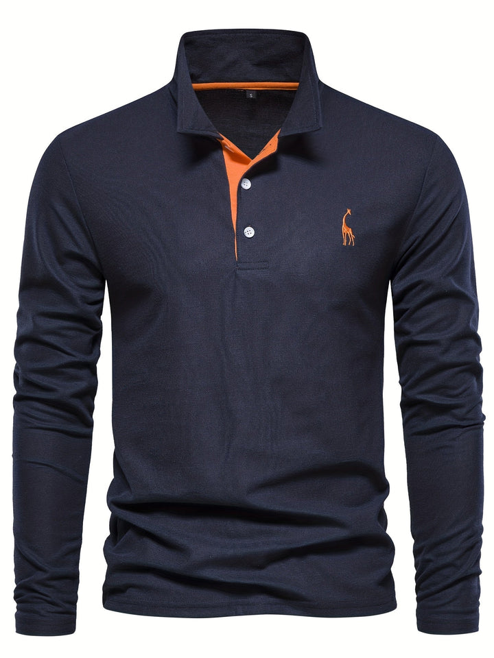 Smart casual mens fashion long sleeve shirt