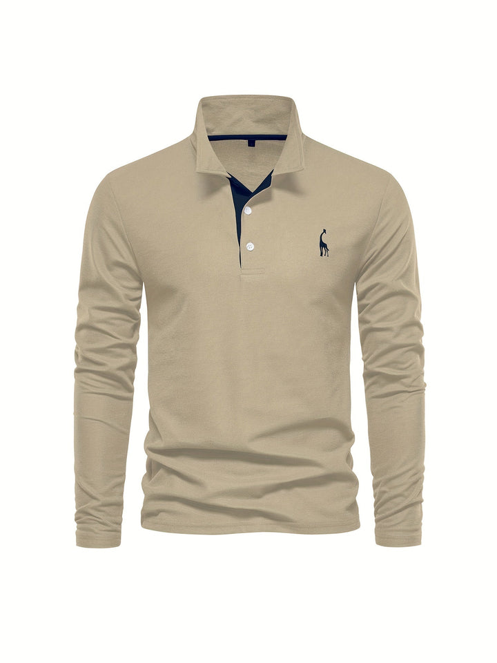 Comfortable mens polo shirt with buttons