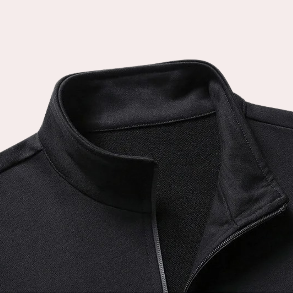 Mens athletic tracksuit set back view showing comfortable activewear pants and jacket