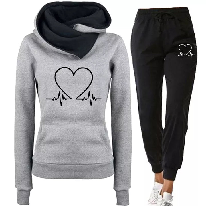 Full outfit view of the womens two-piece activewear set