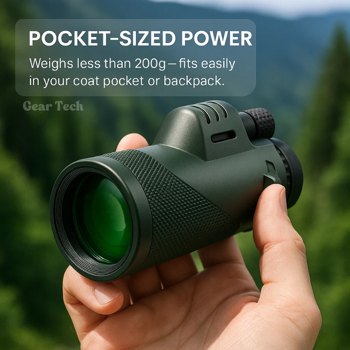 Compact 600x ultra-zoom monocular telescope with HD lens for birdwatching