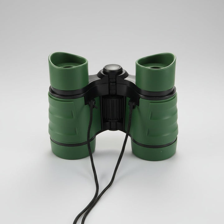 Bird watching binoculars featuring center focus wheel close up