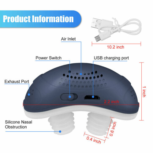 Anti-snoring technology device with power button and LED indicator