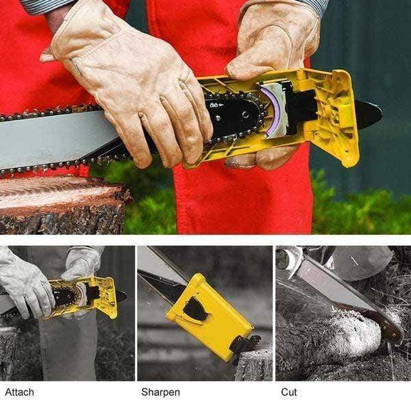 Reliable outdoor tool sharpening kit with four interchangeable stone heads