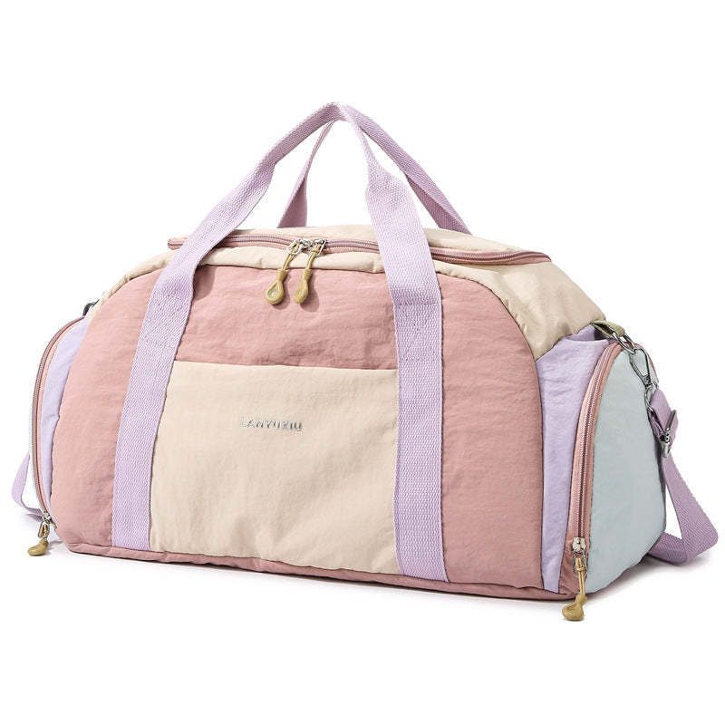 Workout gear duffle bag interior compartment and lining