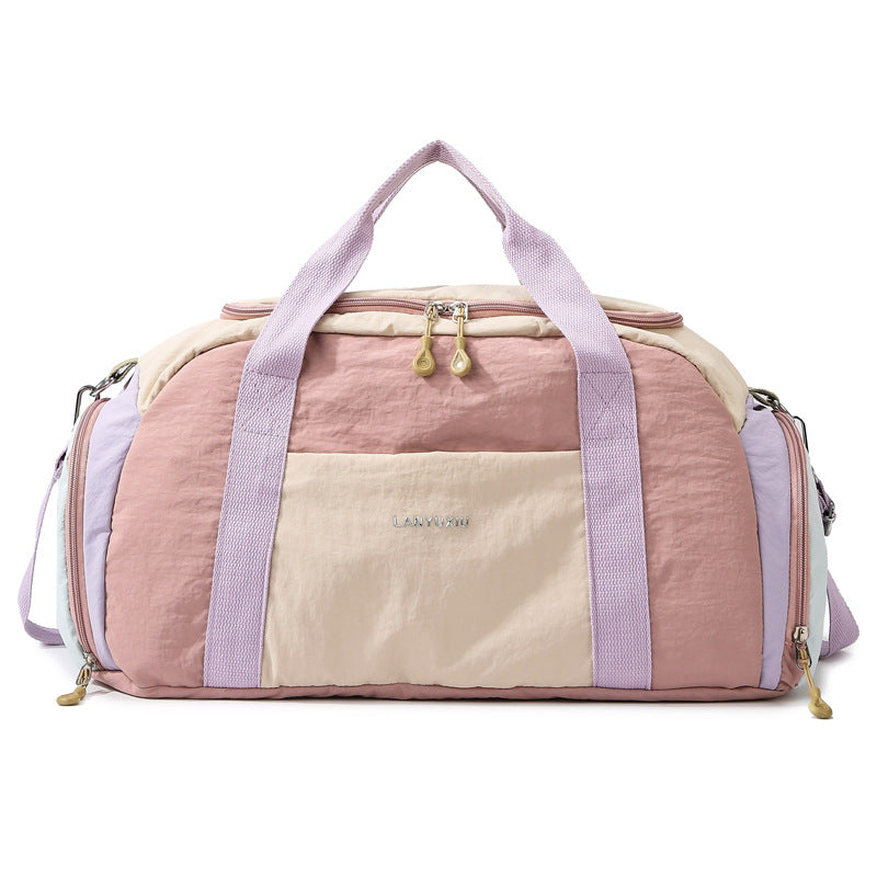Sports accessories bag packed and zipped for fitness use