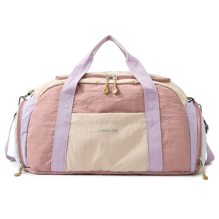 Sports accessories bag packed and zipped for fitness use