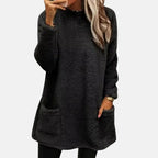 Francine | Women’s Pocket Button Long Sleeve Sweater Dress