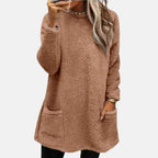 Francine | Women’s Pocket Button Long Sleeve Sweater Dress
