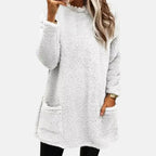 Francine | Women’s Pocket Button Long Sleeve Sweater Dress