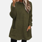 Francine | Women’s Pocket Button Long Sleeve Sweater Dress
