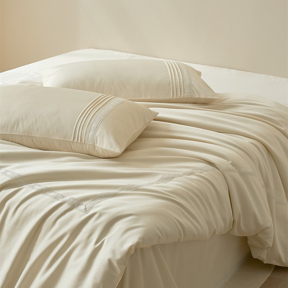 Breathable home textiles fitted sheet and matching pillowcases
