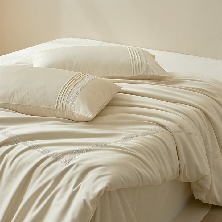 Breathable home textiles fitted sheet and matching pillowcases