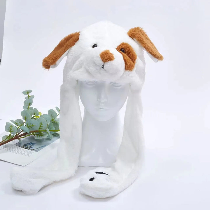 Novelty dress-up hat with animated bunny ears