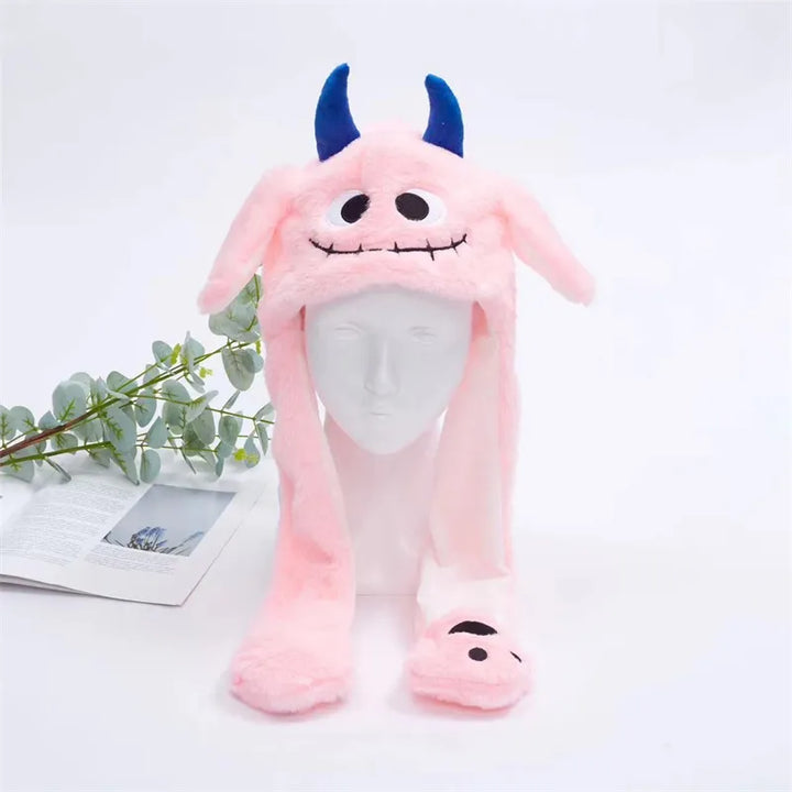 Fun party costume hat with animated bunny ears